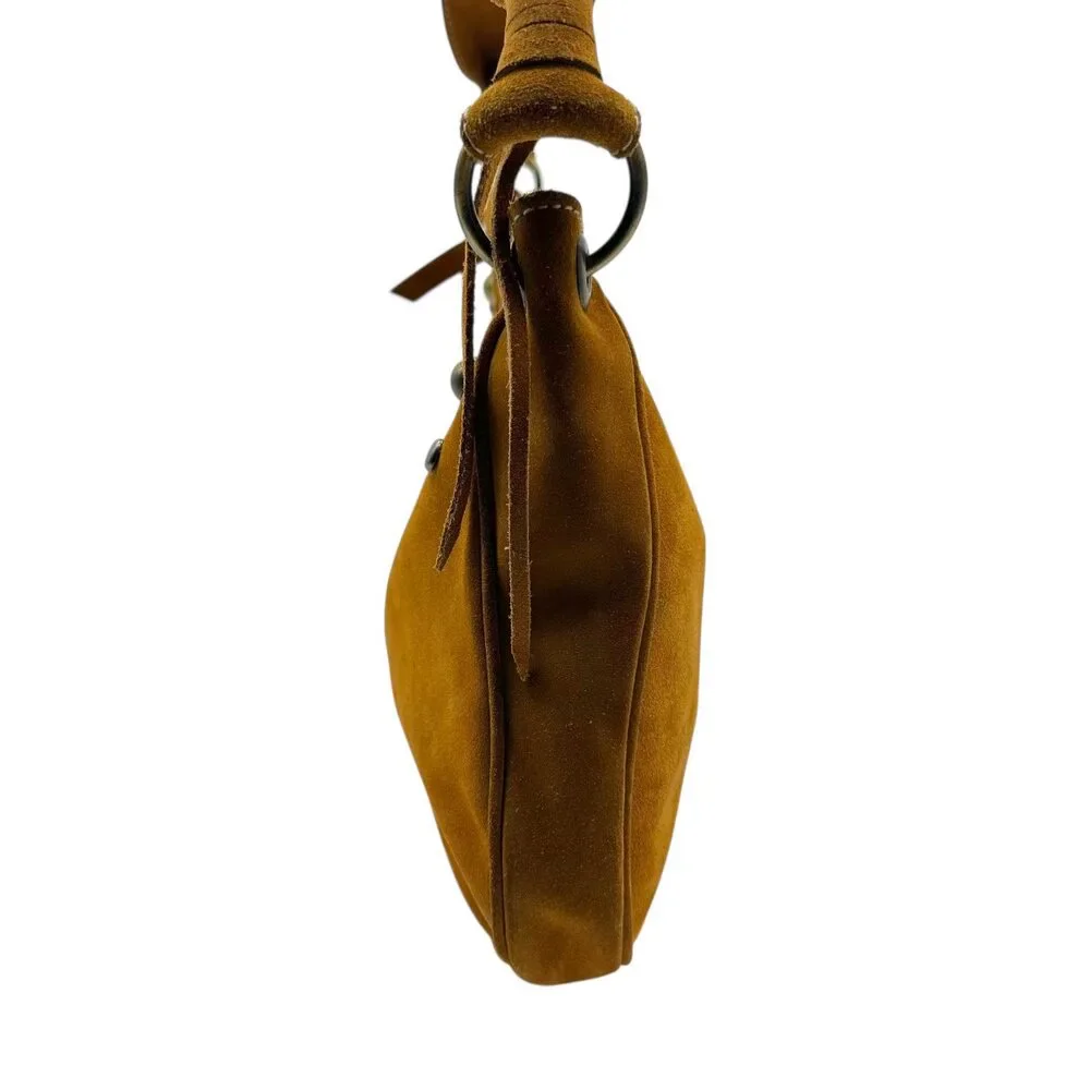 Dolce & Gabbana Tan Suede Studded Hobo Bag - Picture 4 of 11